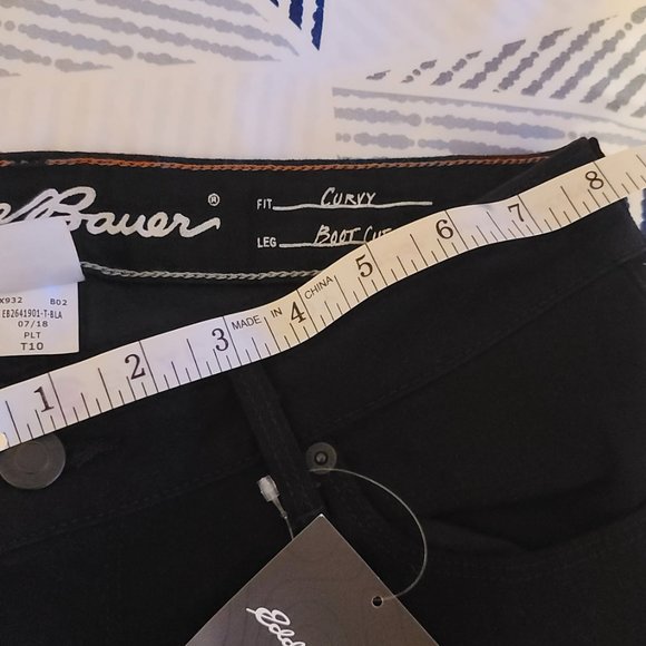 Eddie Bauer Women's Jeans Black 10 Tall NWT - Picture 6 of 7